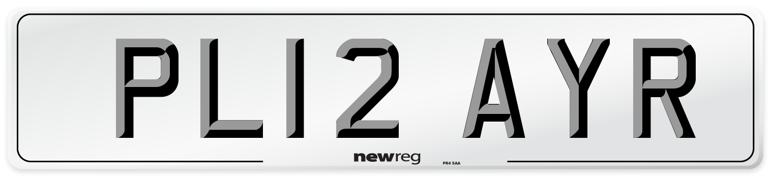 PL12 AYR Number Plate from New Reg